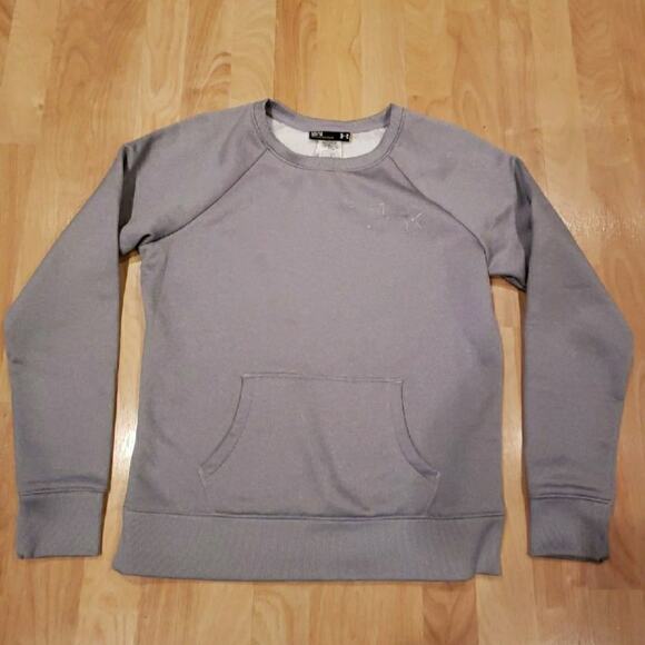 Under Armour Women's MD Loose Fit Gray Pullover Sweatshirt - Picture 2 of 5